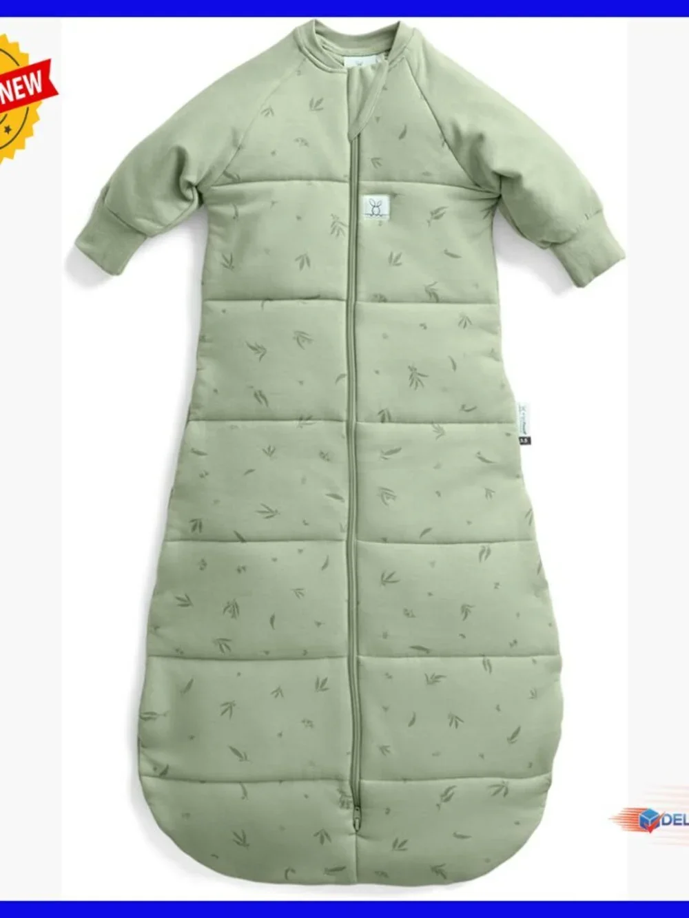 Organic Cotton Baby Sleep Sack 1.0 TOG Arms-Out Wearable Blanket 8-24 Months